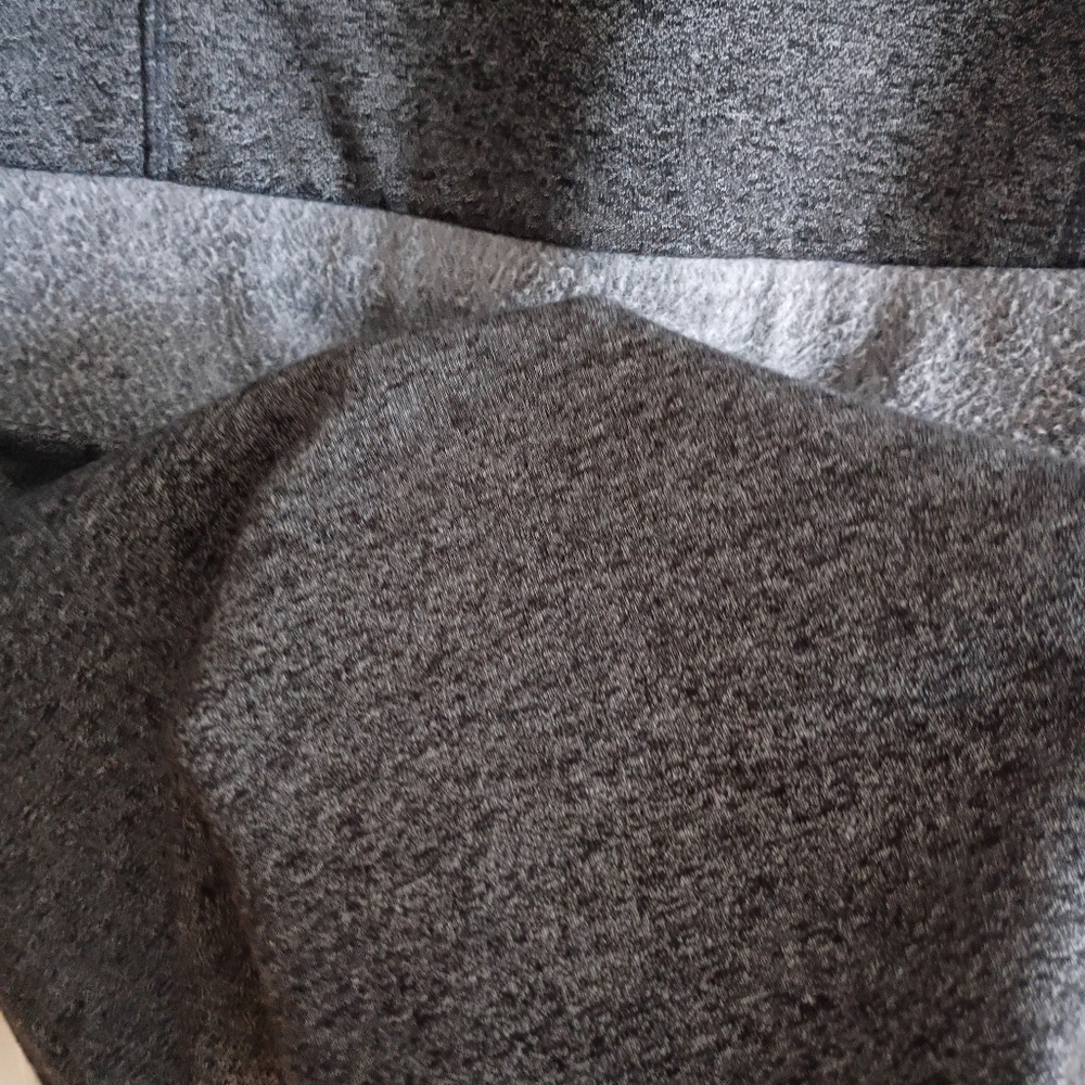 Freedom Trail Gray Fleece Hooded Sweater Dress Cowl Neck Pockets P/S Knee Length - Picture 10 of 11